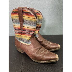Ariat Boots Youth 3 Brown Serape Striped Western Cowboy Rodeo Equestrian Country
